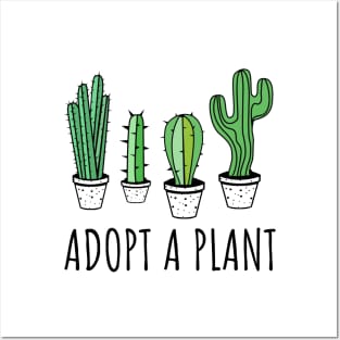 'Adopt a Plant' Adorable Plant Gift Posters and Art